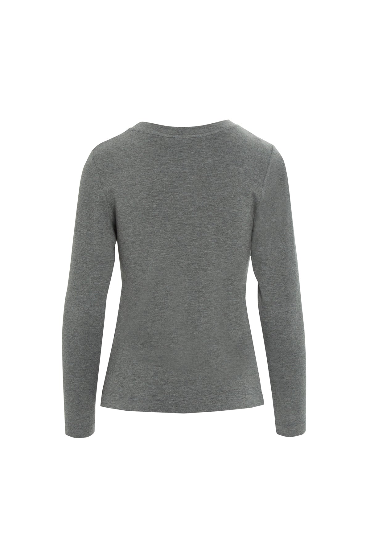 Grey Round Neck Accessory T-shirt