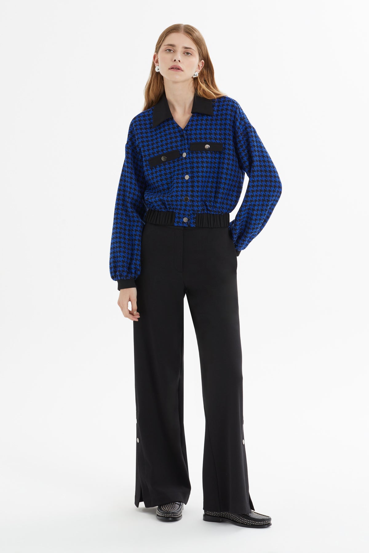 Blue Plaid Jacket Co-Ord Set