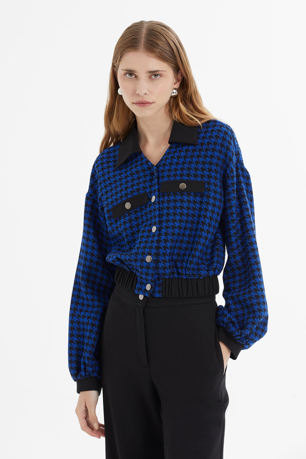 Blue Plaid Jacket Co-Ord Set