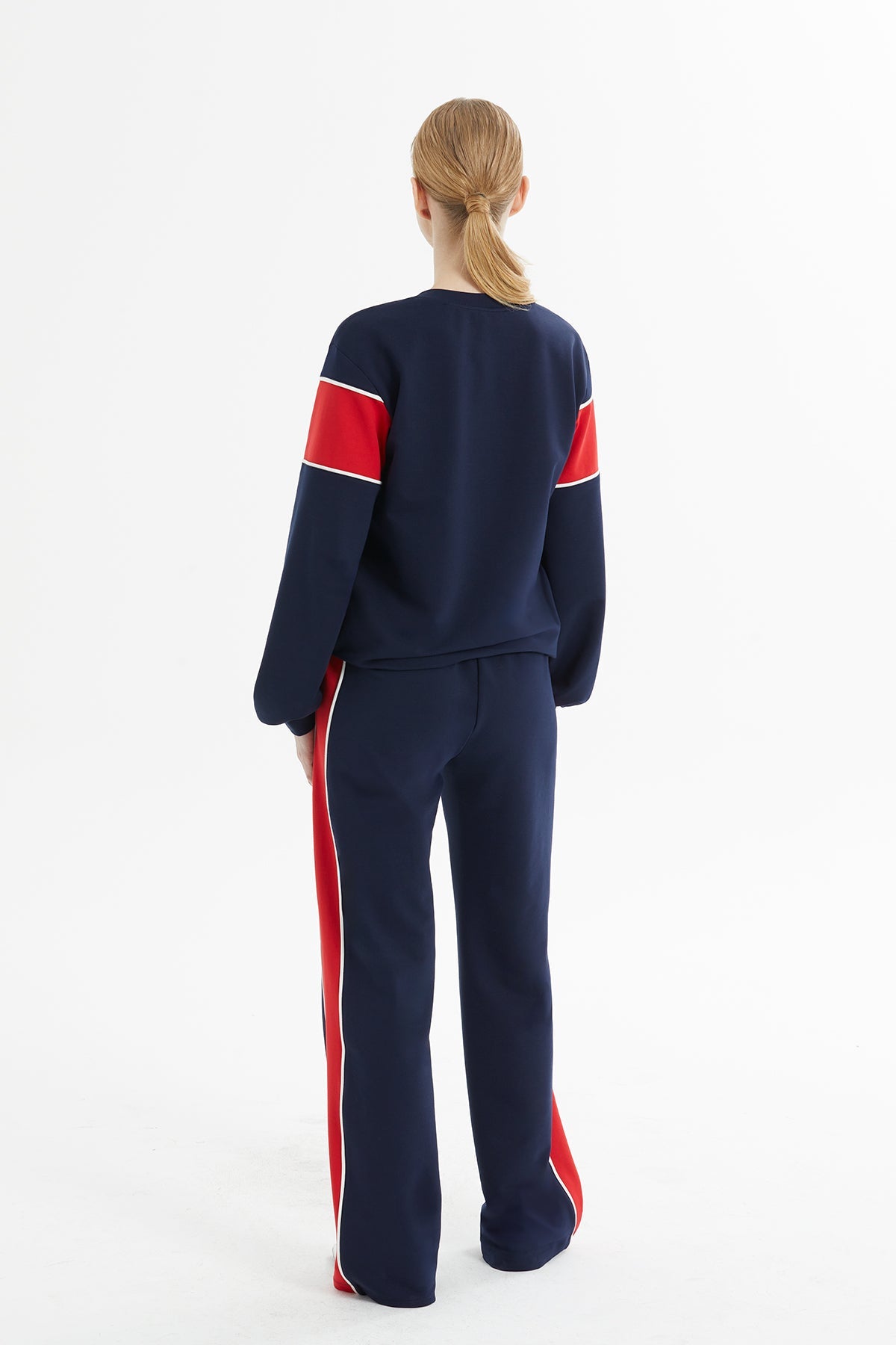 Navy Color-Block Tracksuit