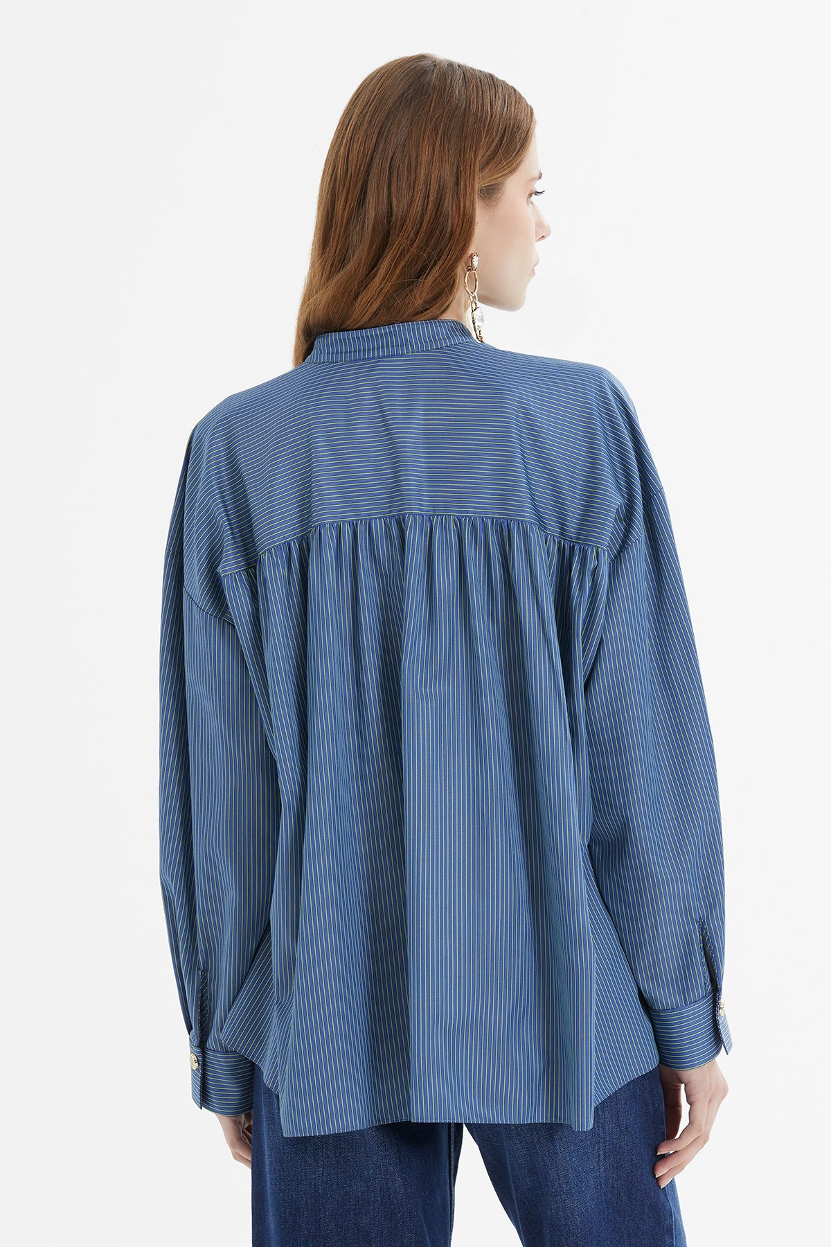 Green Button-Detail Shirt