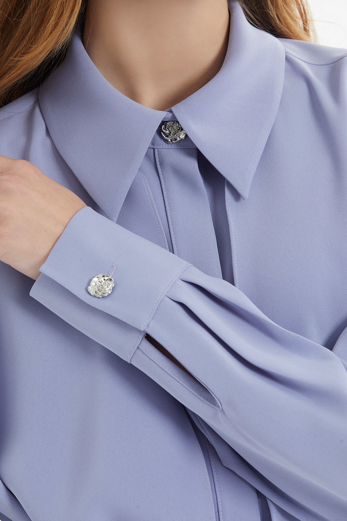 Purple Asymmetrical Dress with Belt Detail