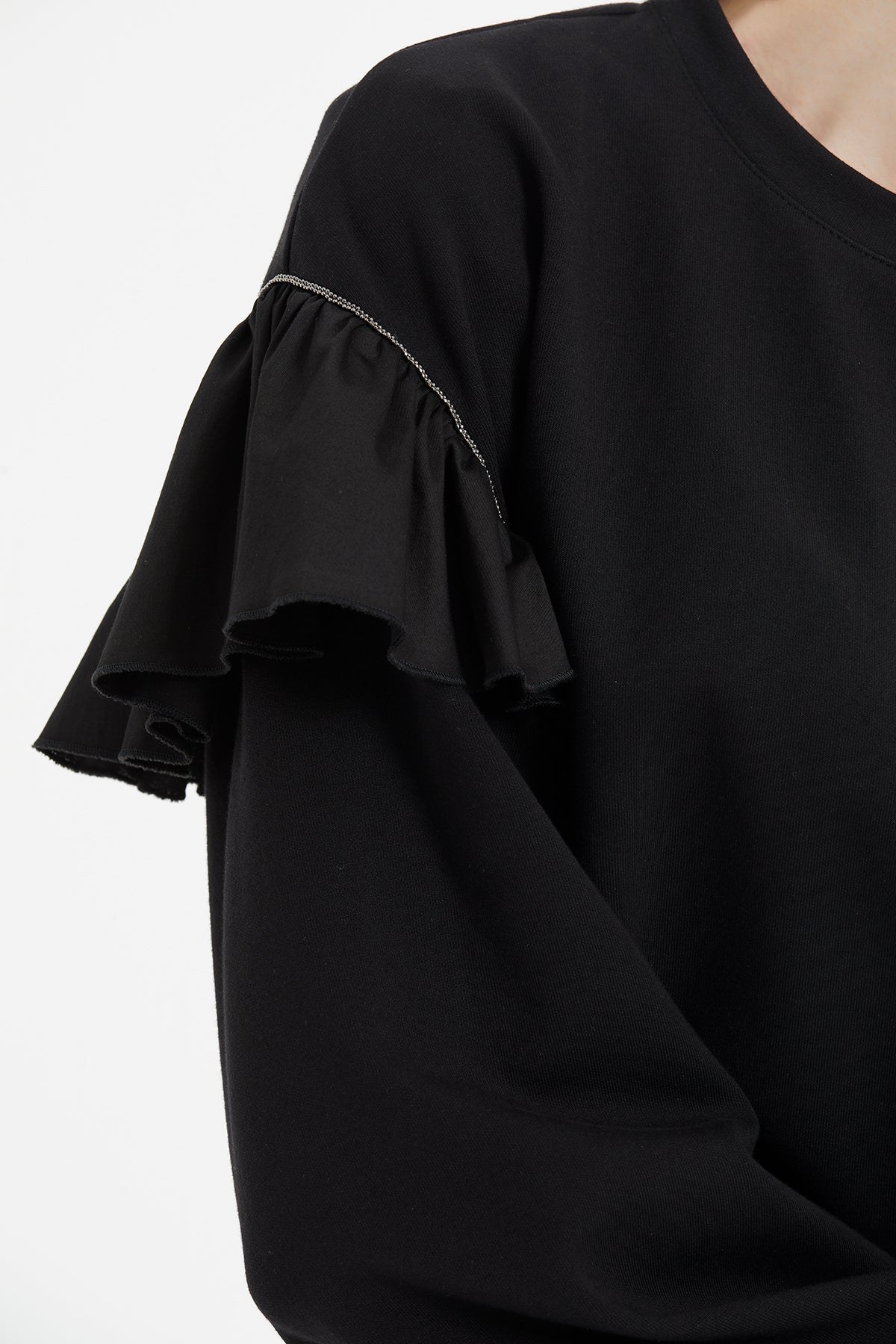 Black Ruffled Long Dress