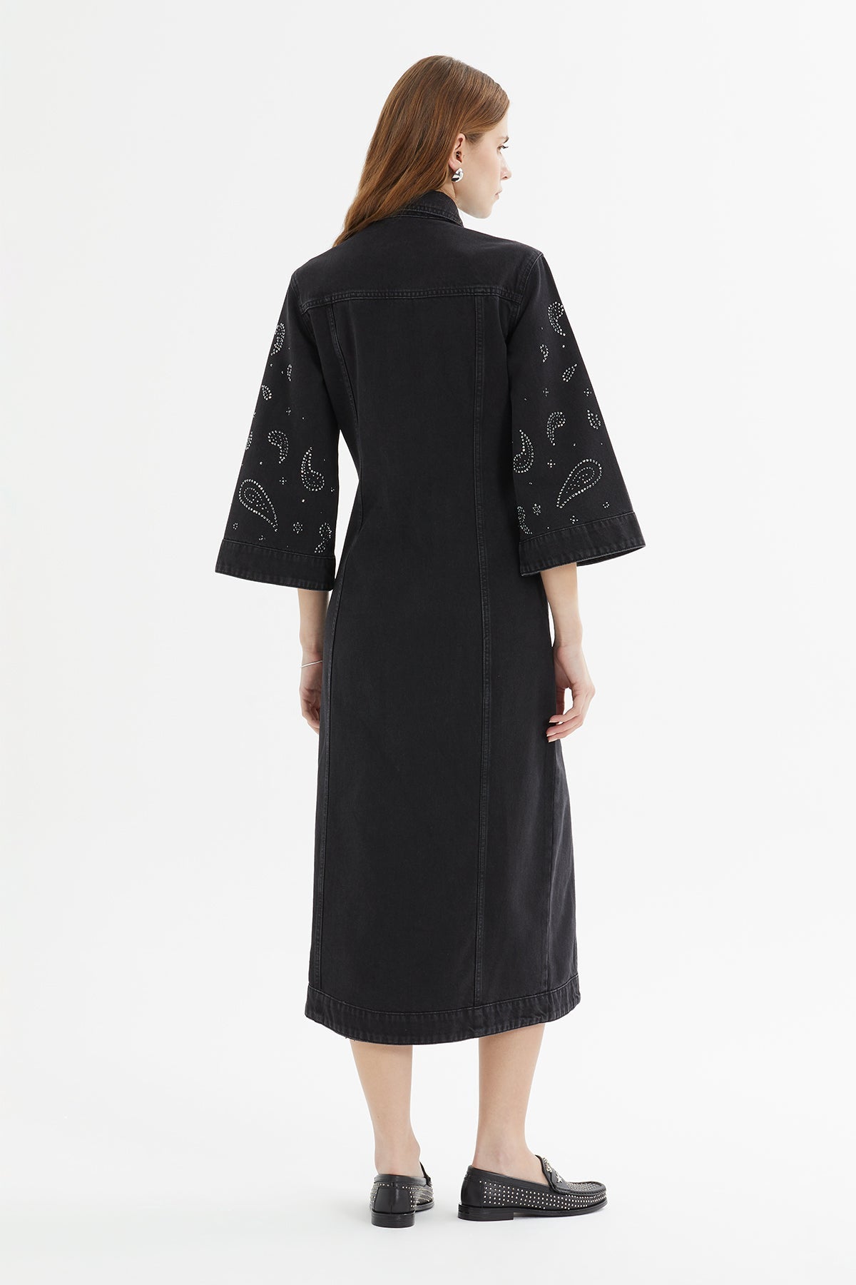 Black Denim Maxi Dress