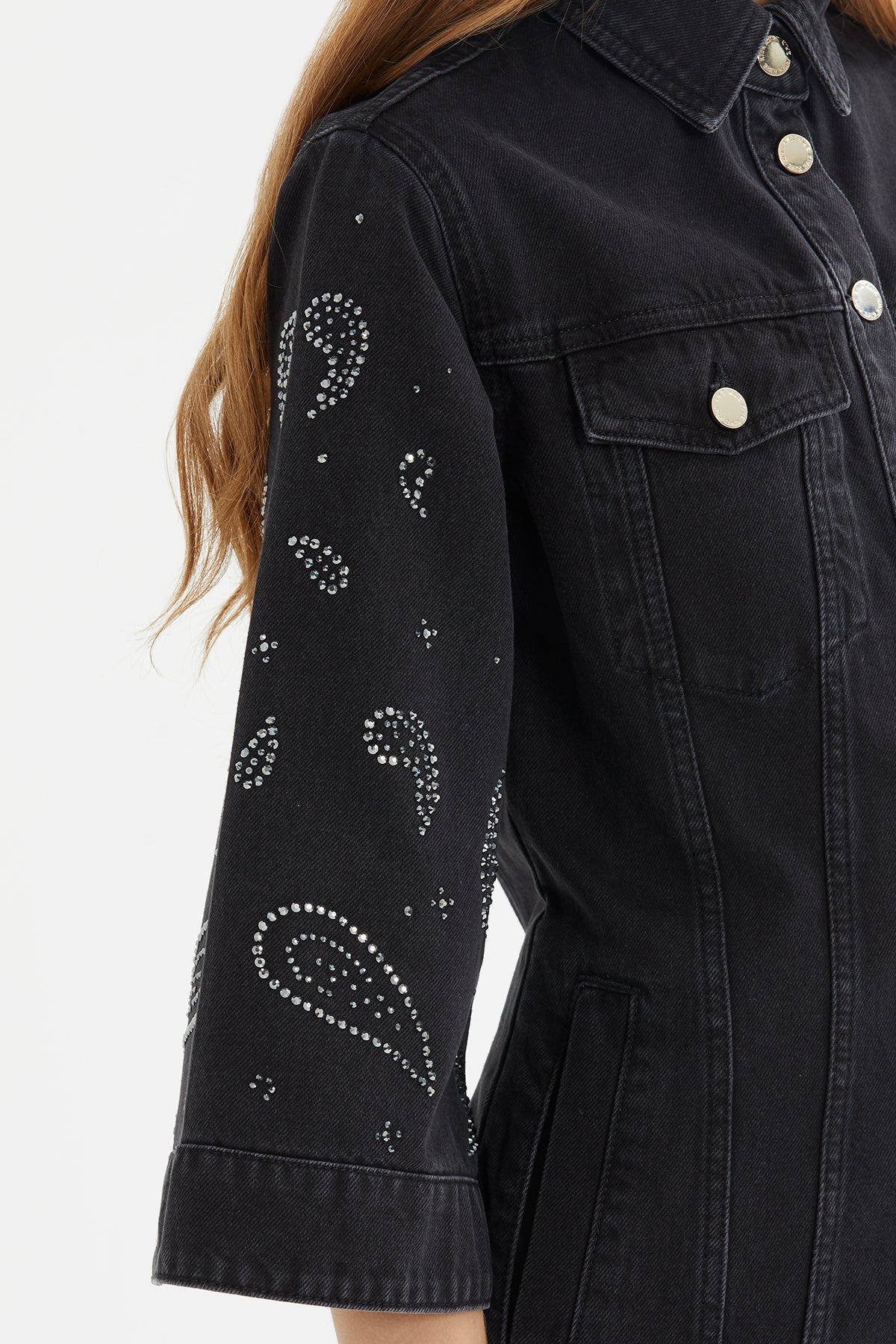 Black Denim Maxi Dress