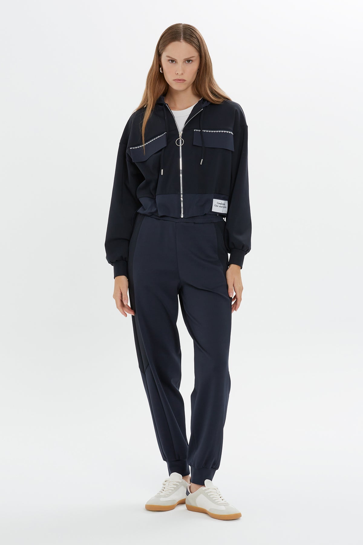 Hooded Pocket Crop Sweatshirt