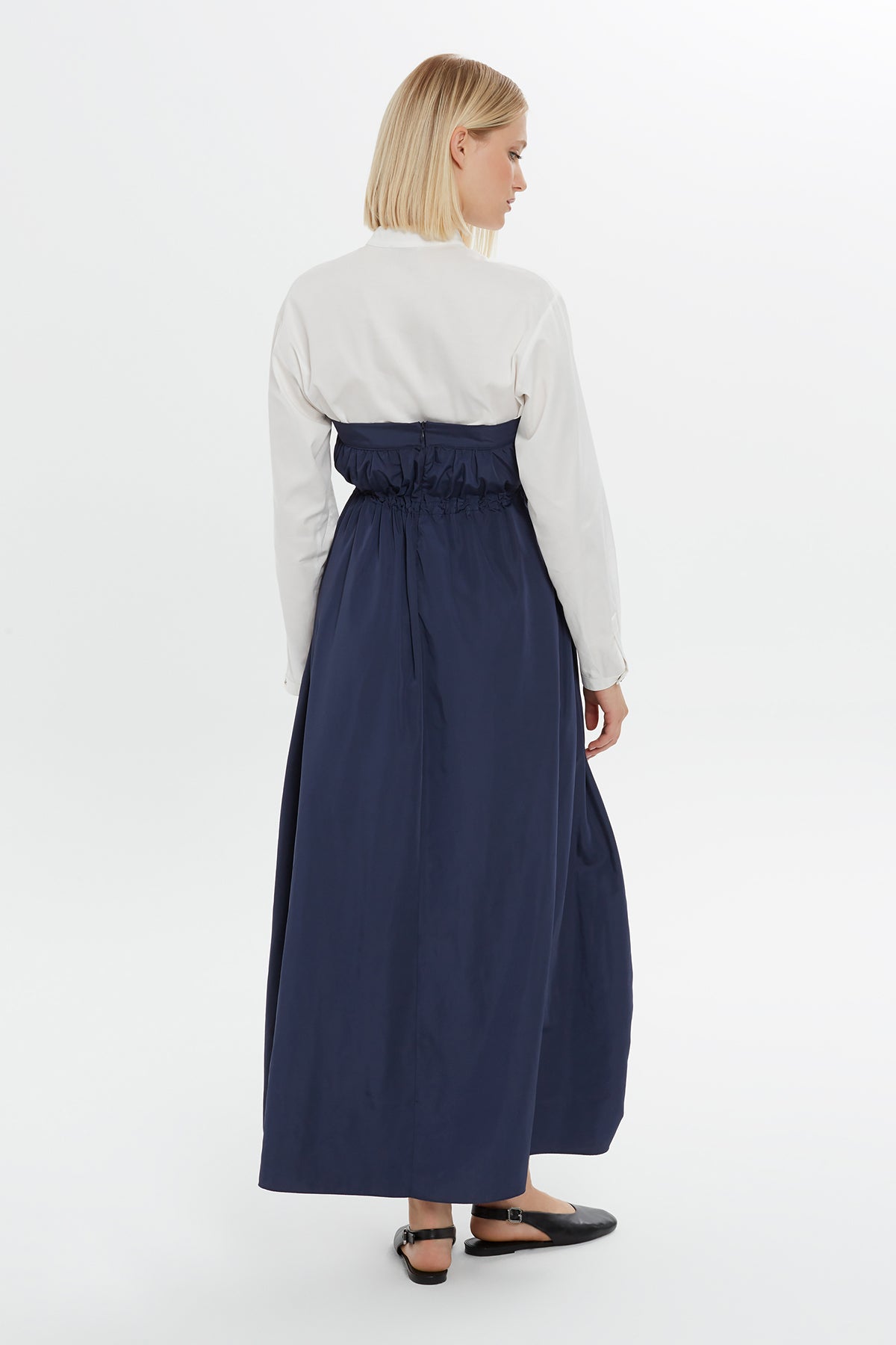 Navy Tiered Maxi Dress
