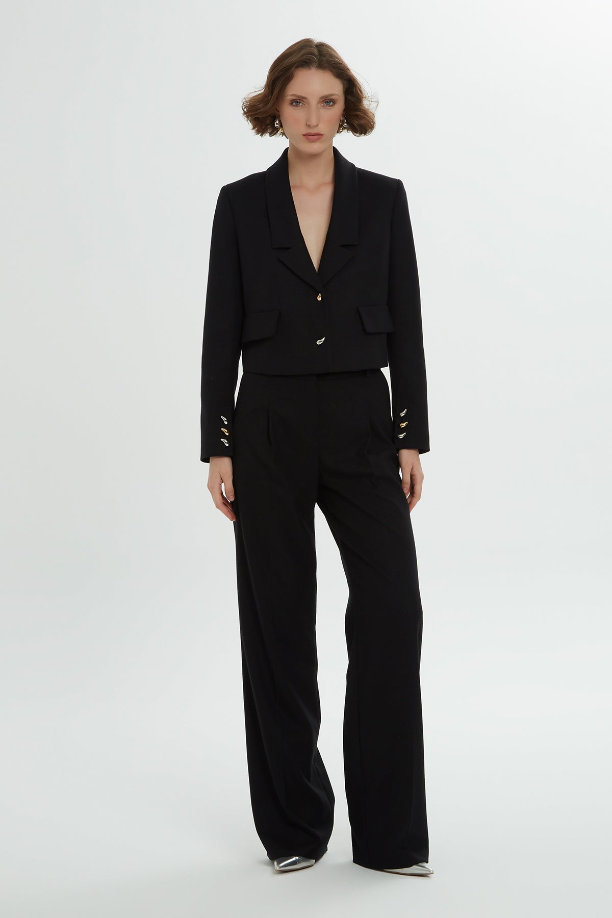 Black Short-Jacket Co-Ord Set