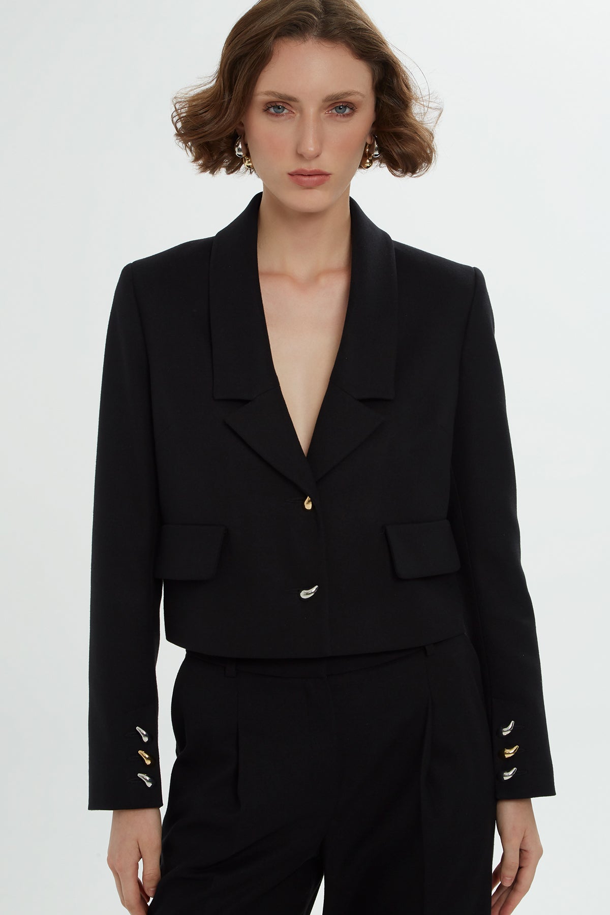 Black Short-Jacket Co-Ord Set