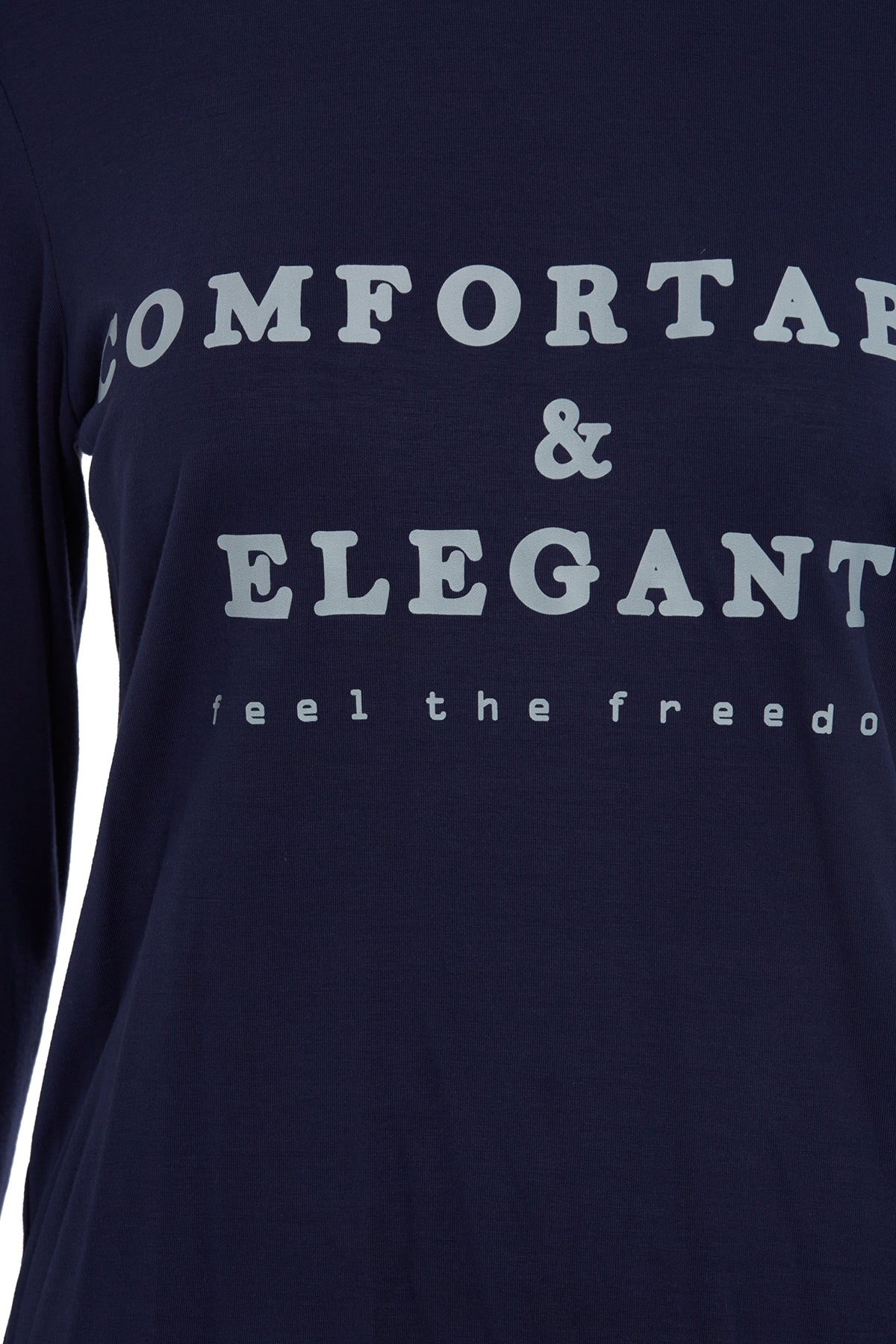 Navy Printed Long-Sleeve T-shirt