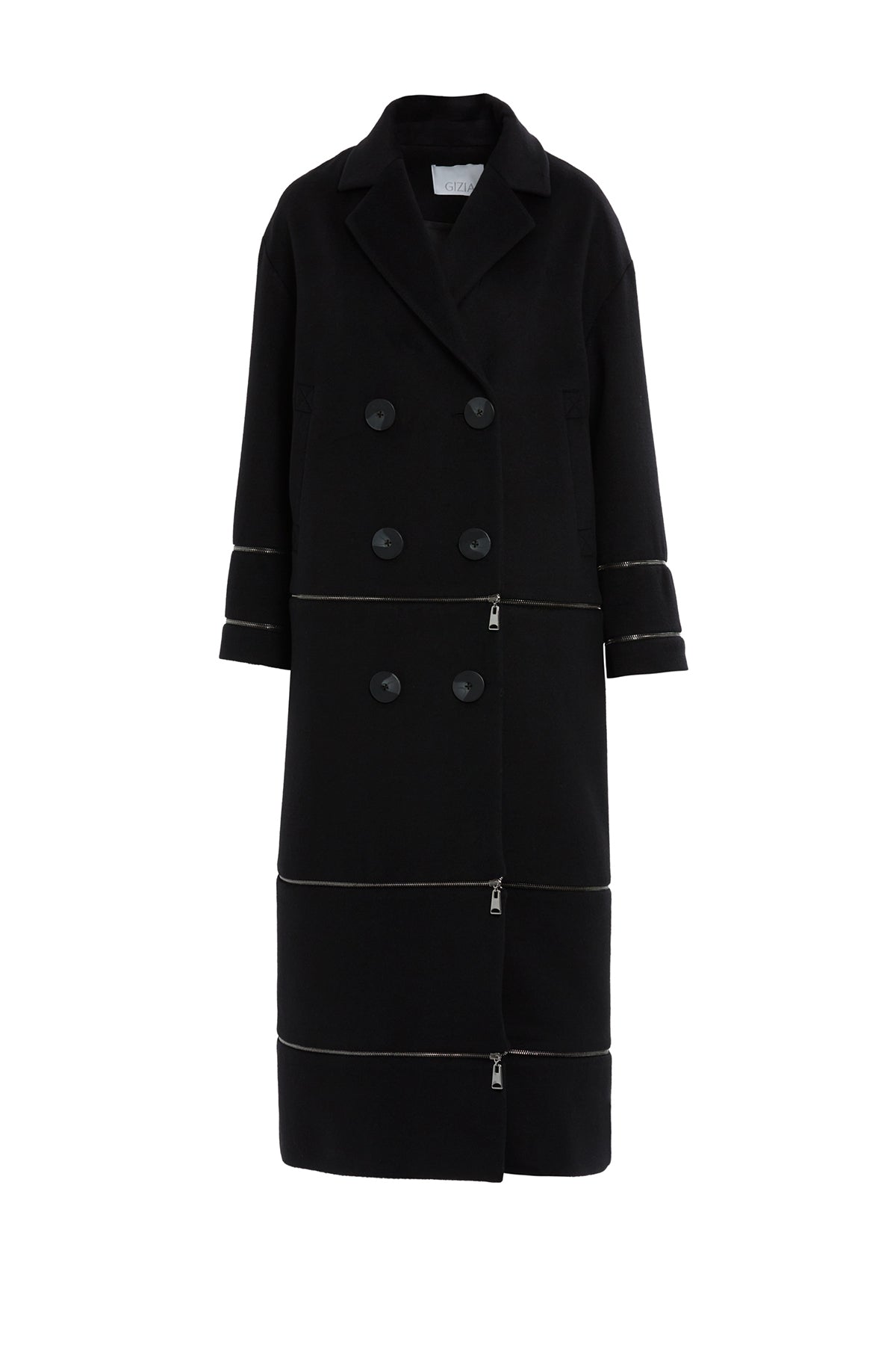 Long Multi-Length Cashmere Coat