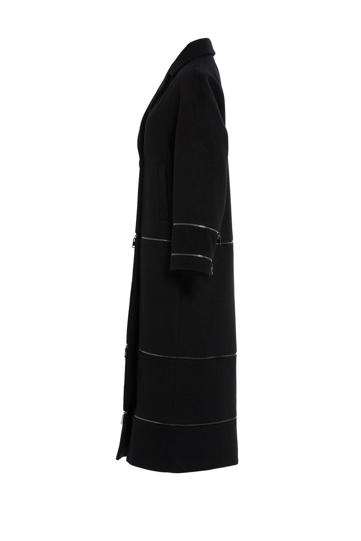 Long Multi-Length Cashmere Coat