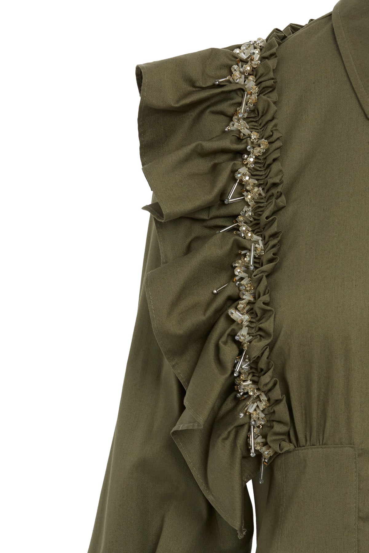 Green Pleated Midi Dress