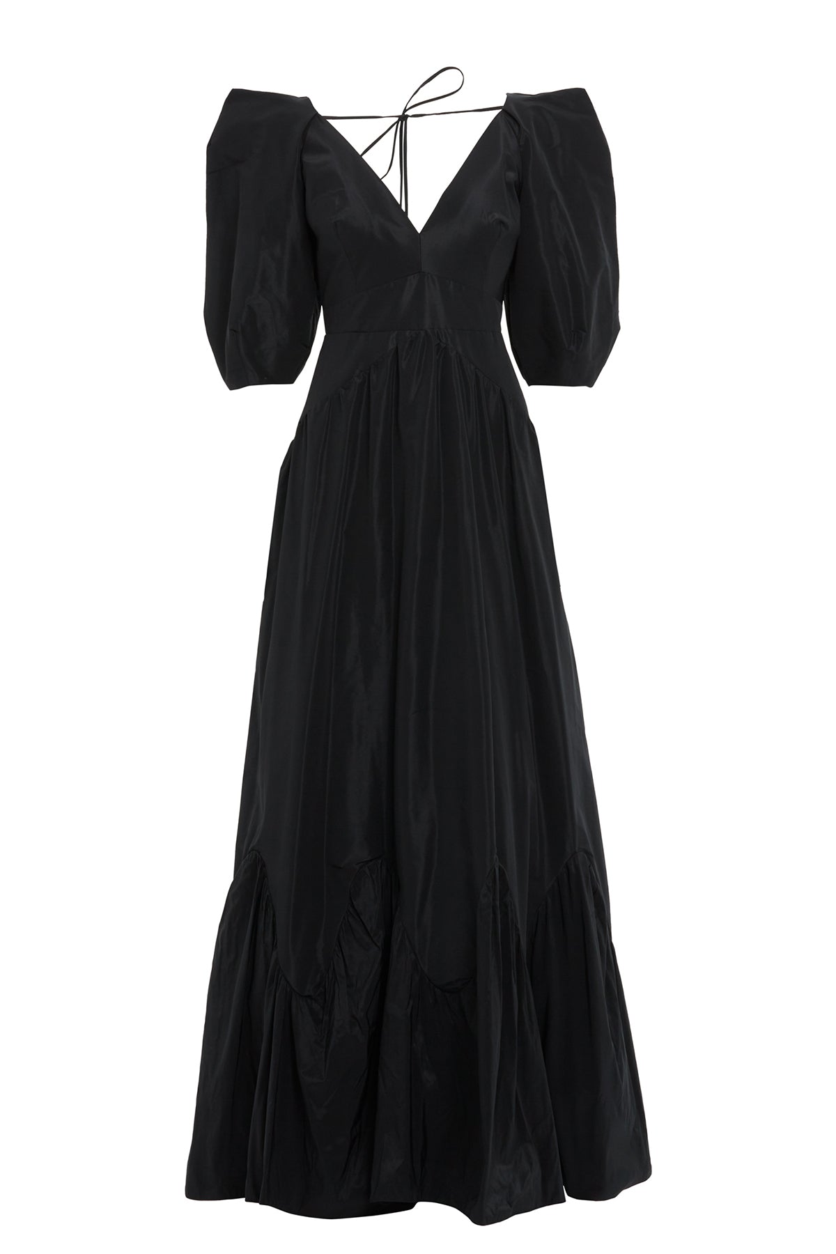 Black V-Neck Maxi Dress