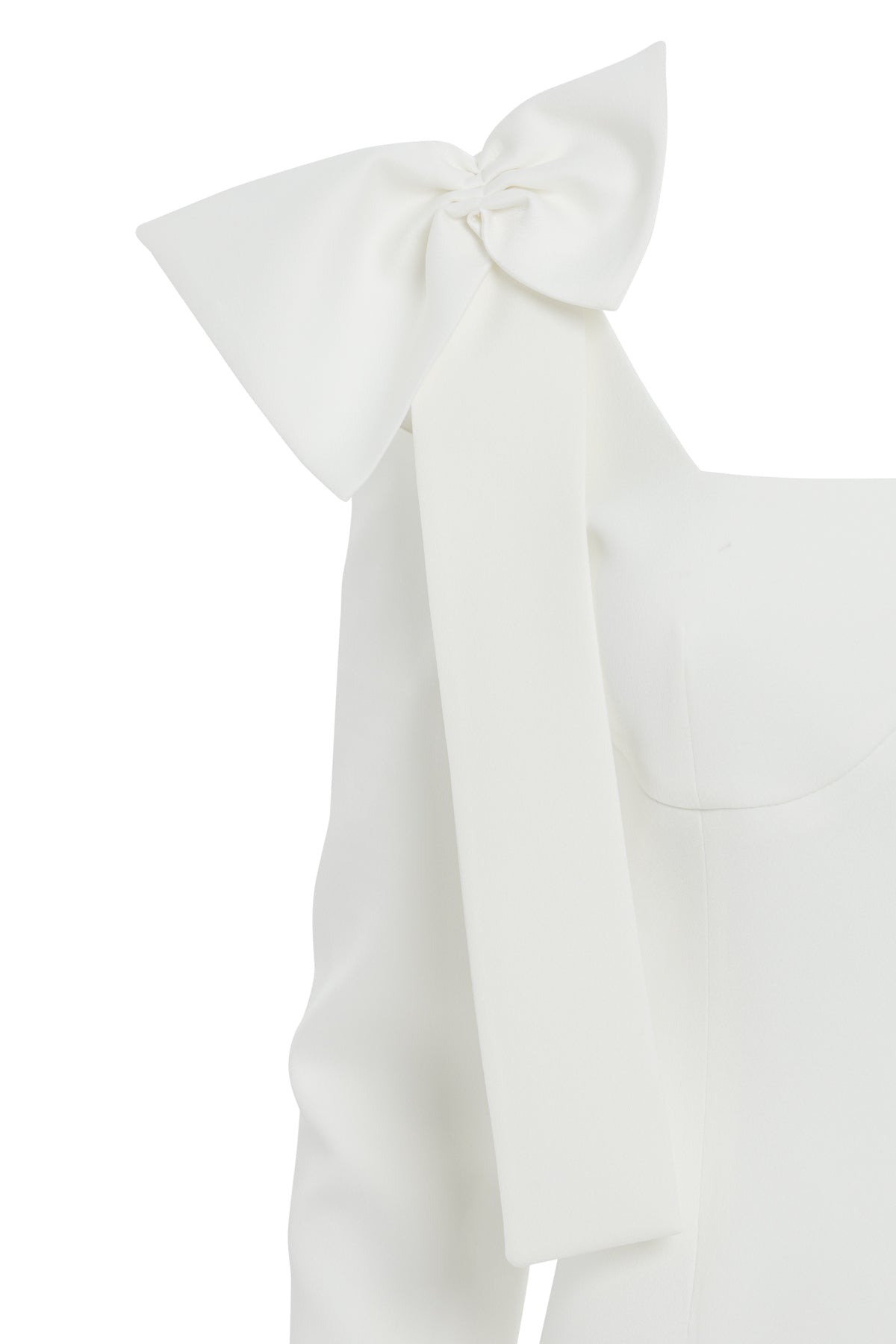 Ecru Maxi Bow Detail Dress