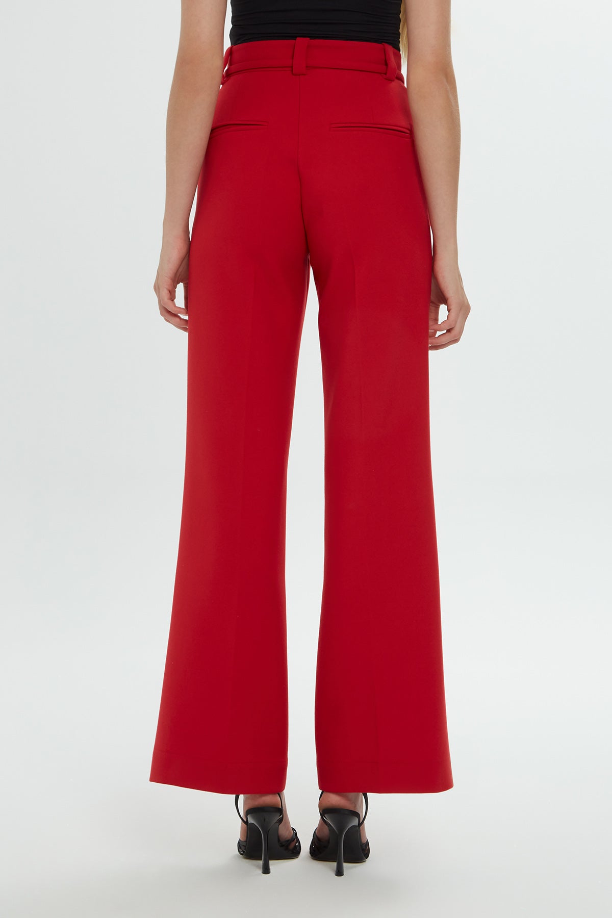 Red Palazzo Trousers