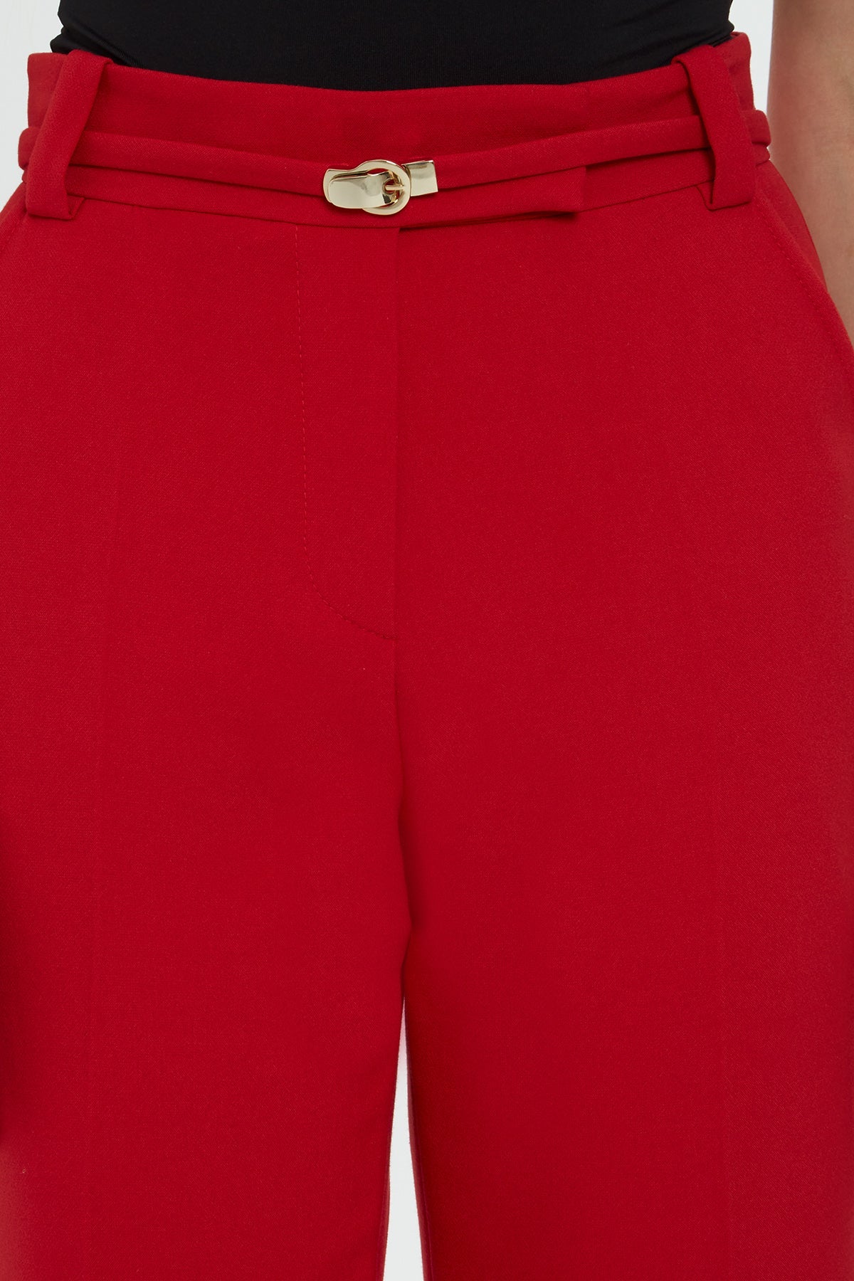 Red Palazzo Trousers