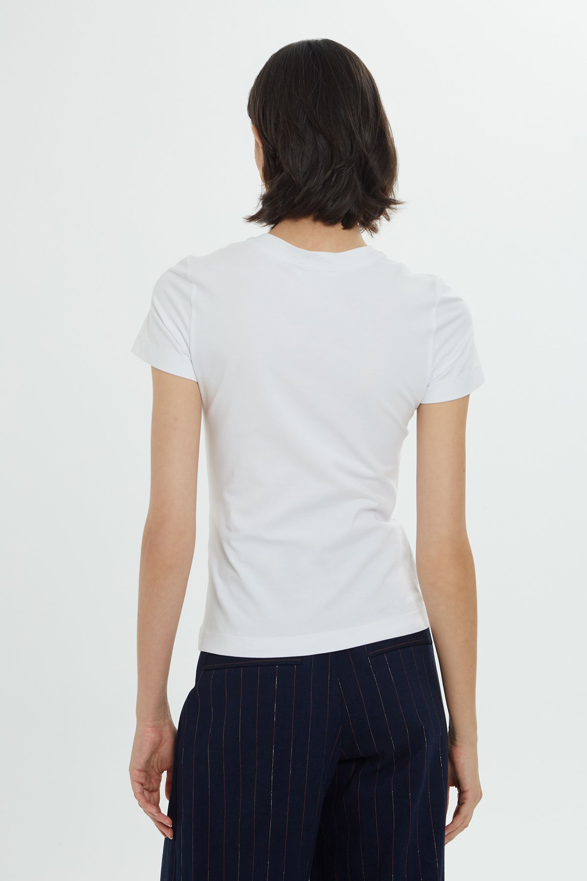 White Pearl Detail T-Shirt