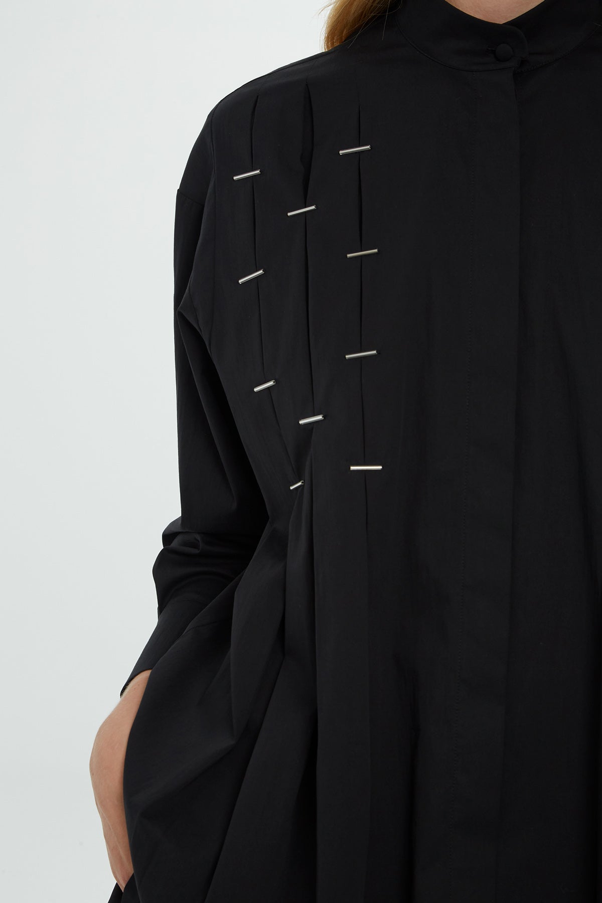 Shirt-Colla Pleated  Shirt