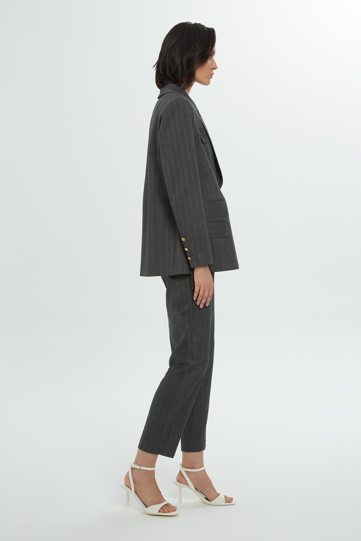 Double-Breasted Buttoned Jacket