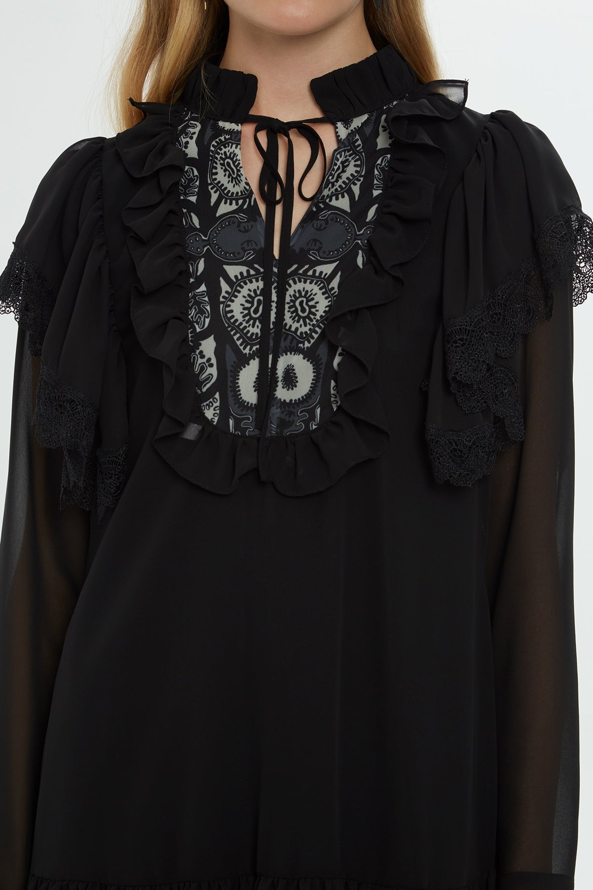 Black Tulle Mini Dress