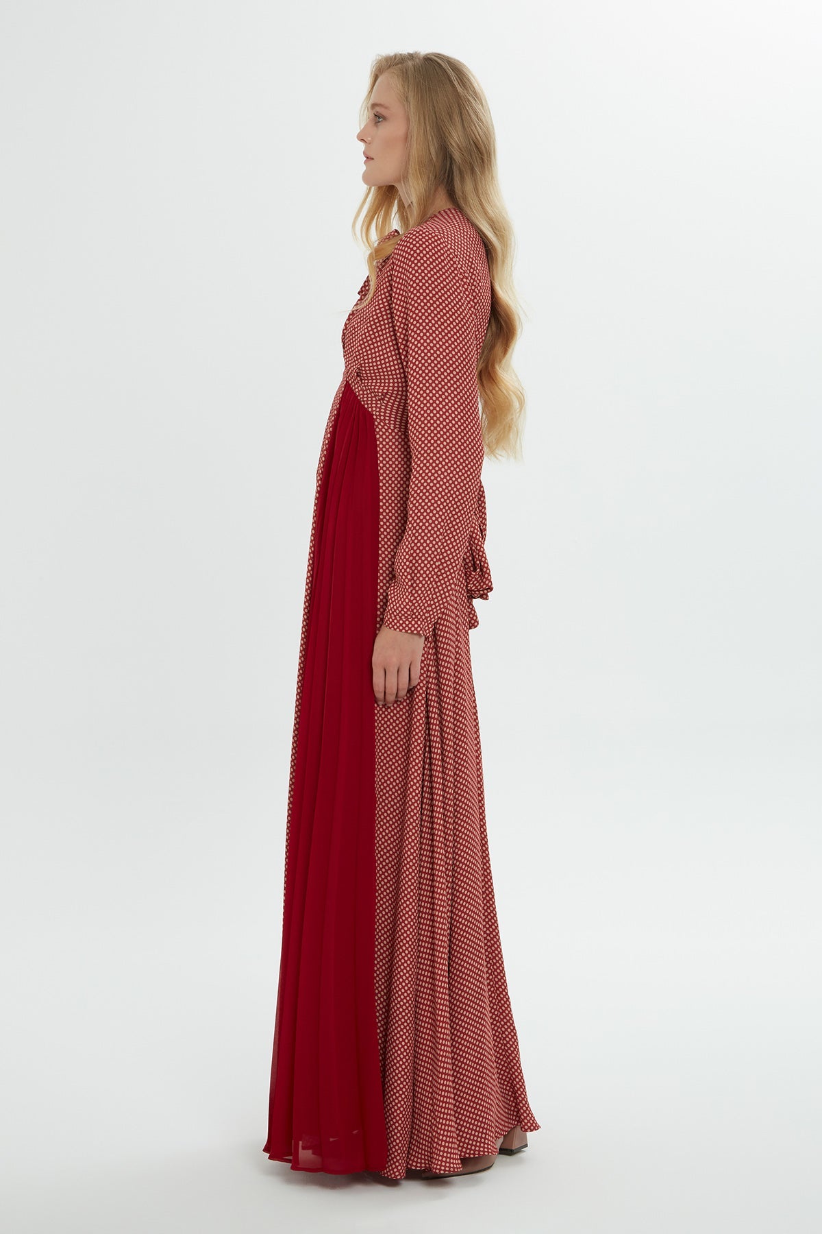 Red Polka Dot Maxi Dress