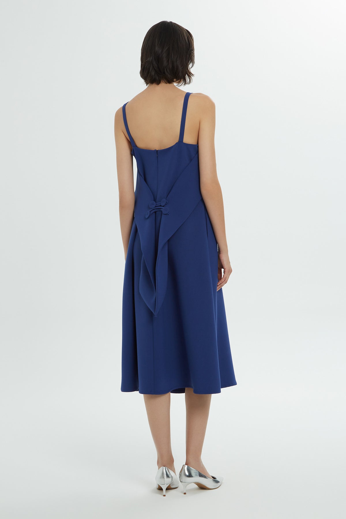 Blue Strappy Midi Dress