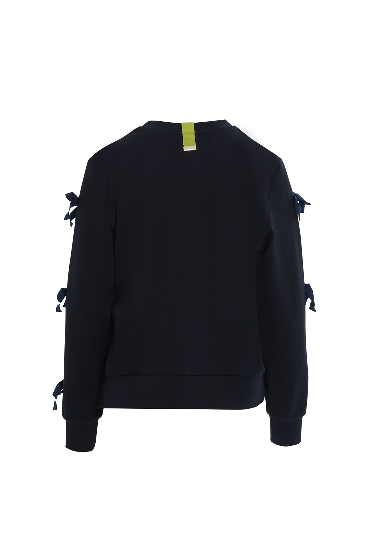 Navy Bow-Detail Sweatshirt
