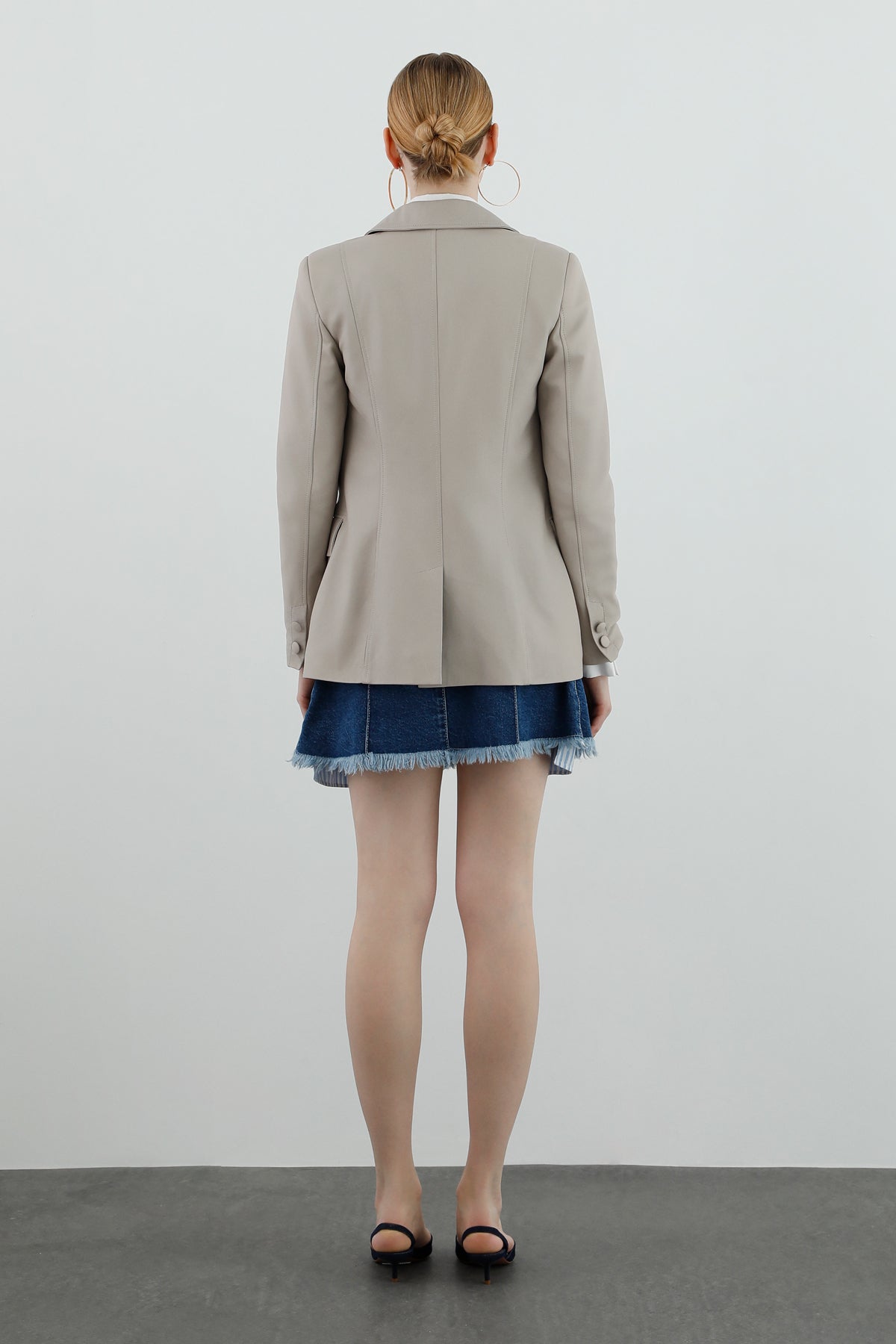 Pocket-Detail Leather Blazer