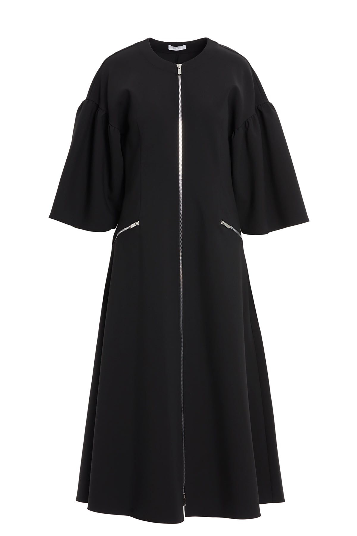 Black Pocketed Midi Dress