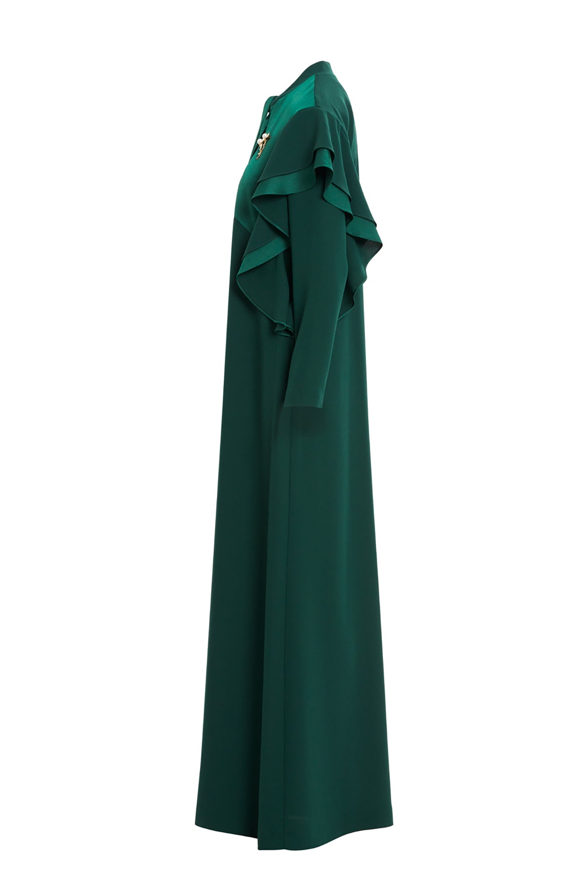 Green Tie-Detail Long Dress
