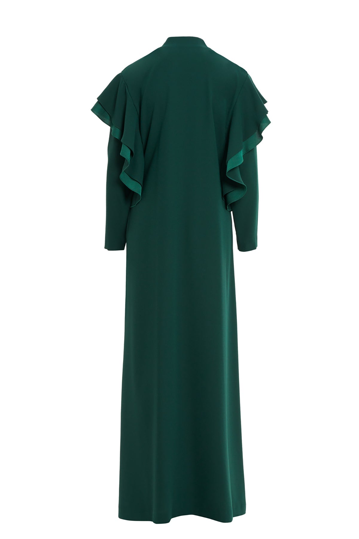 Green Tie-Detail Long Dress