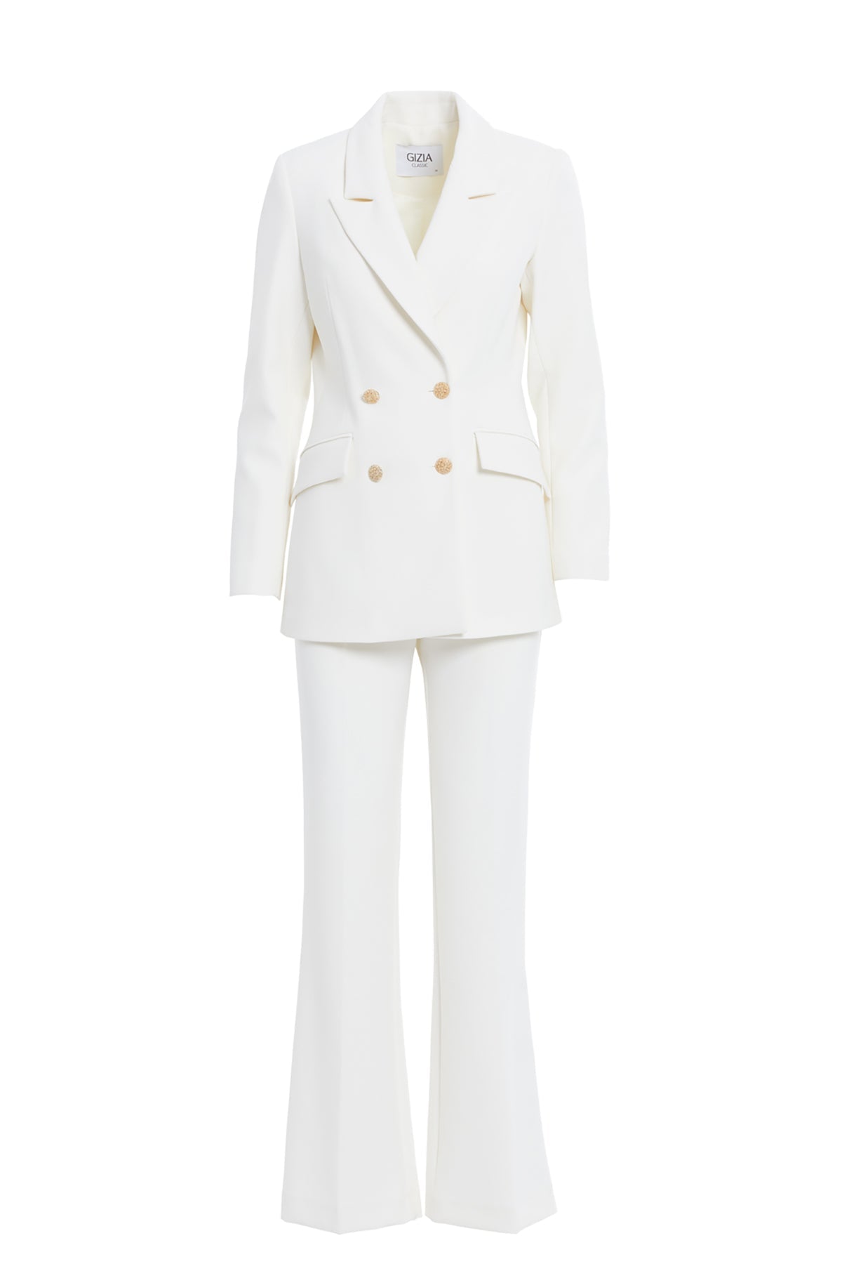 Ecru Button-Detail Co-Ord Set