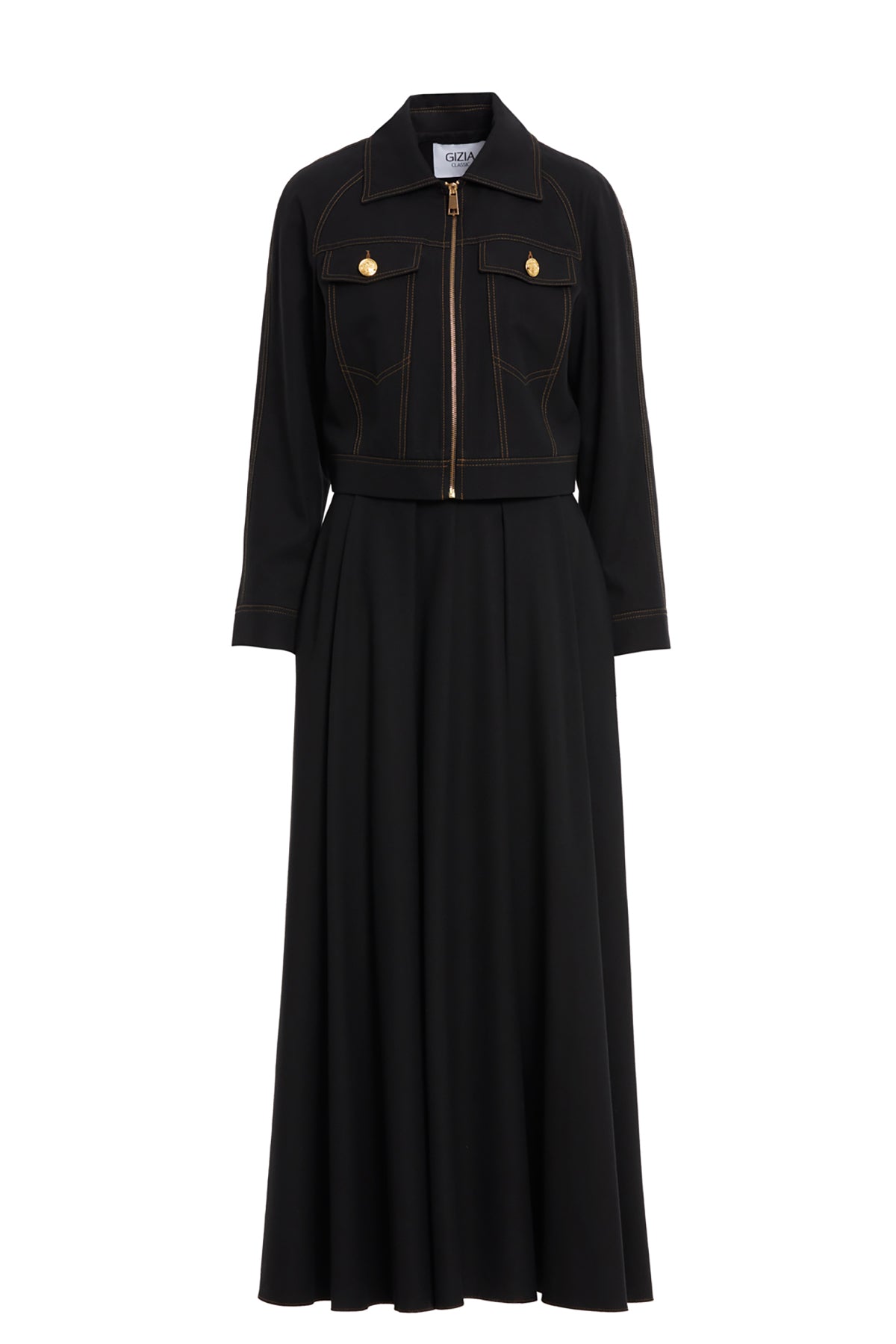 Black Zip-Detail Co-Ord Set