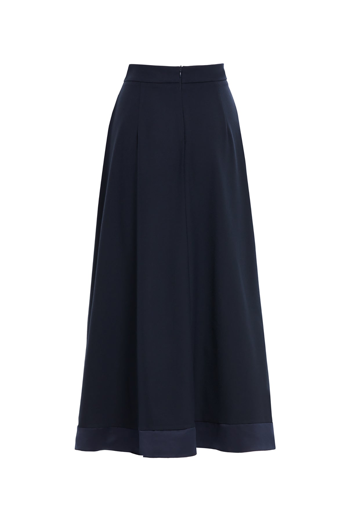 Hemline Trimmed Long  Fla Skirt