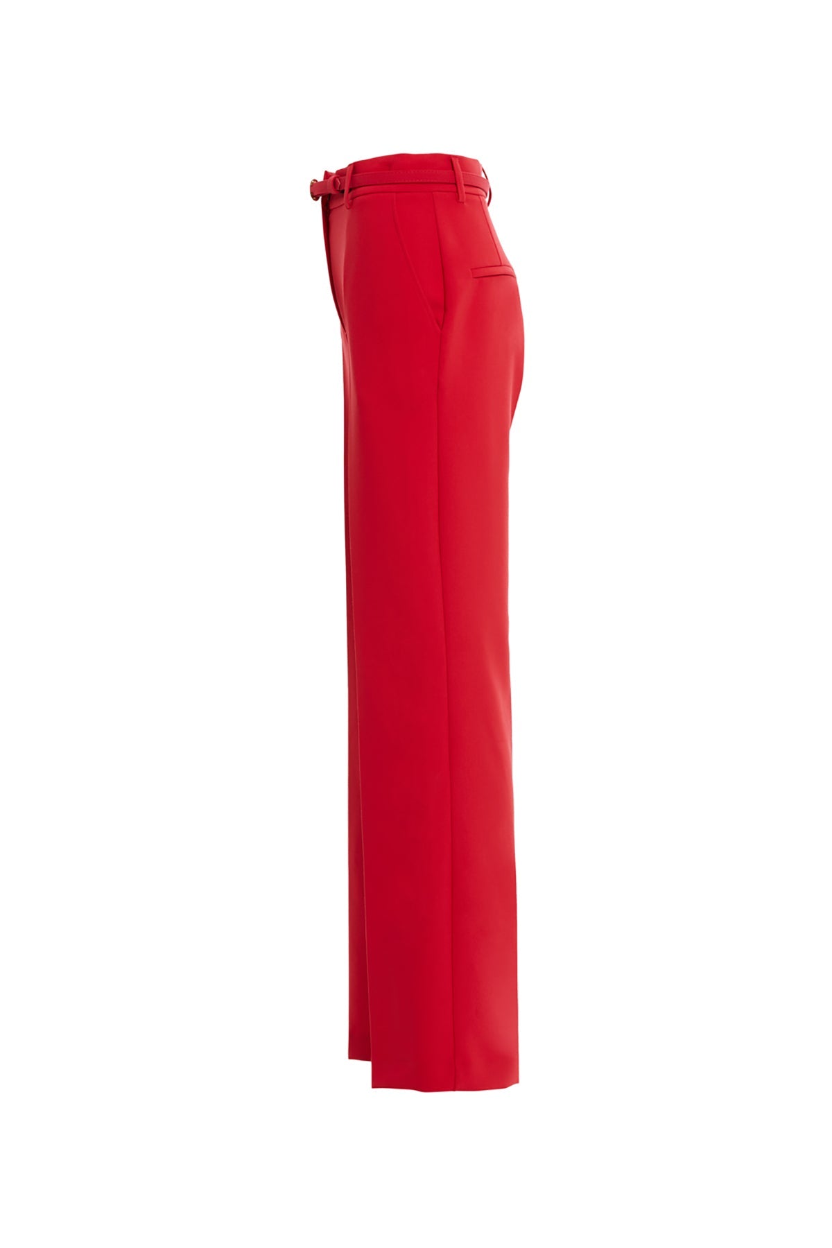 Red Belted Palazzo Trousers