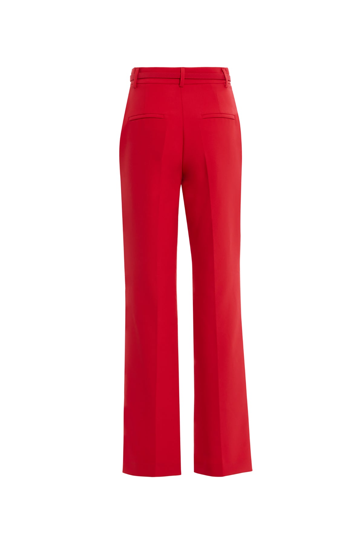 Red Belted Palazzo Trousers