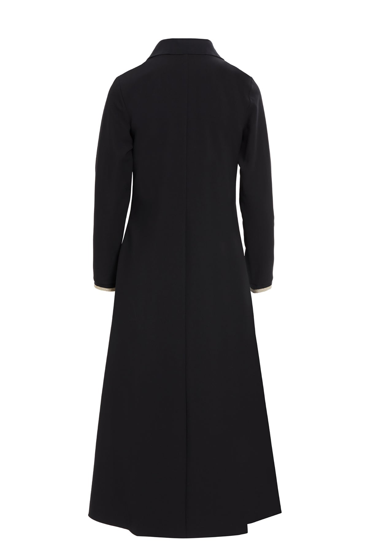 Black Long-Sleeve Midi Dress