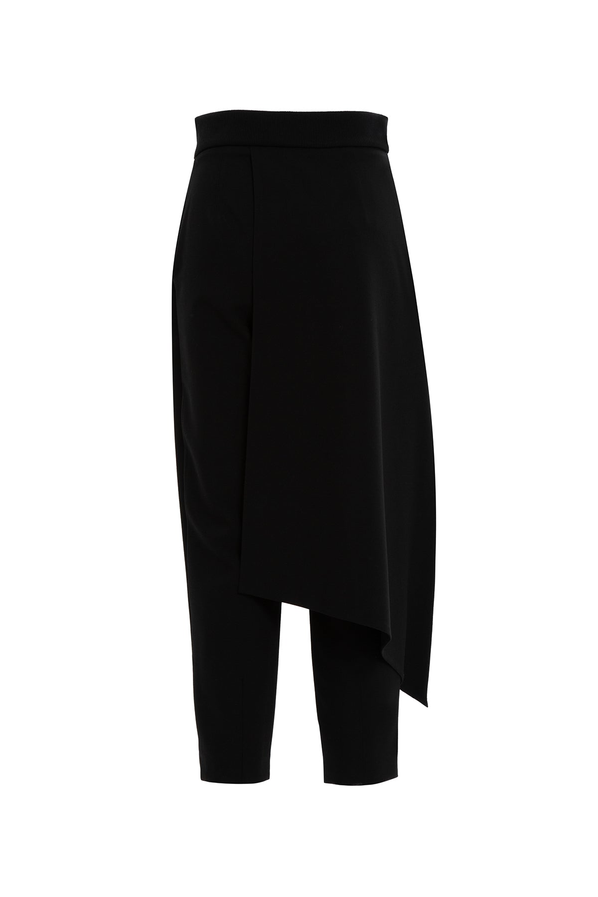 Black Asymmetric Detail Pants