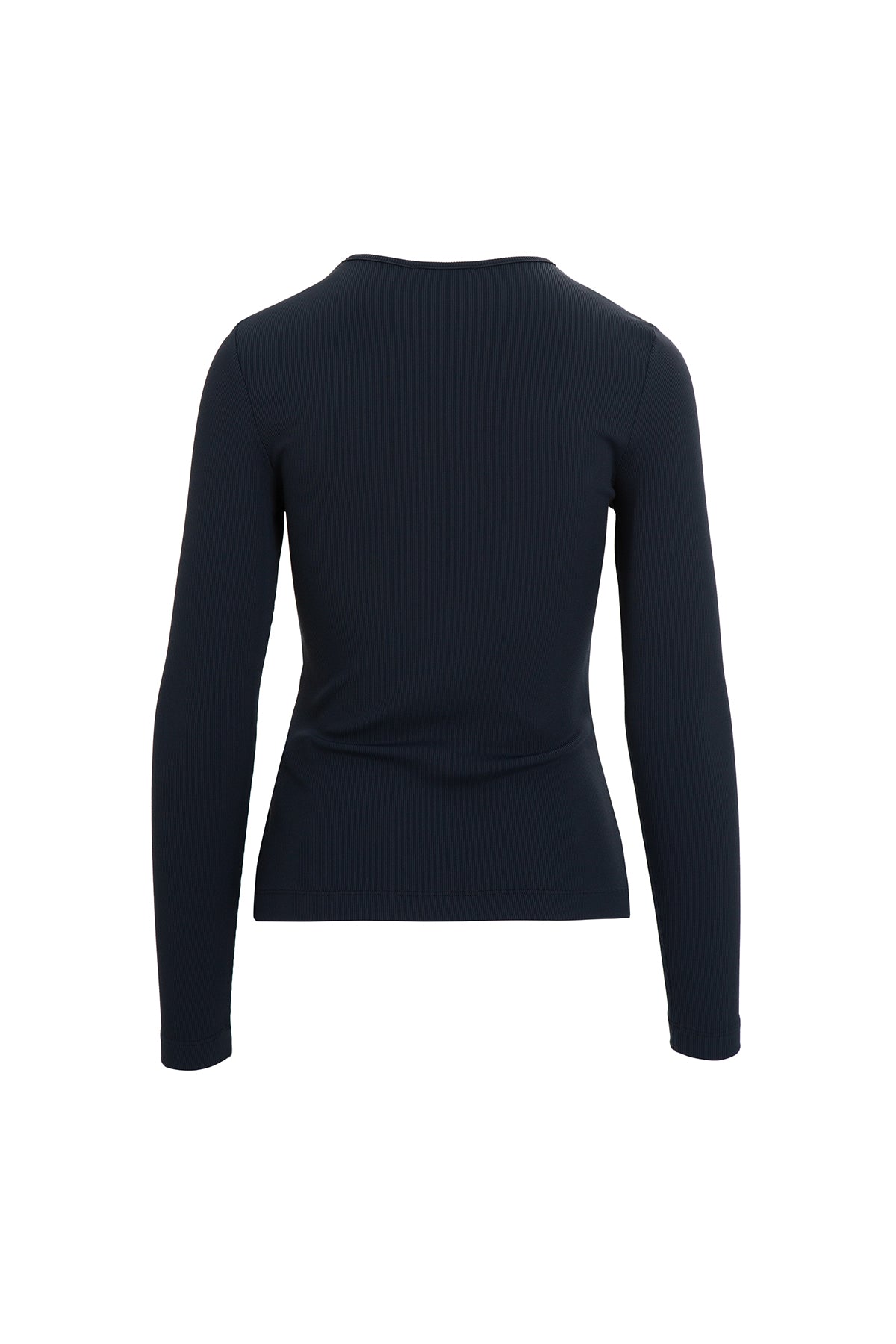 Navy Crew-Neck Blouse