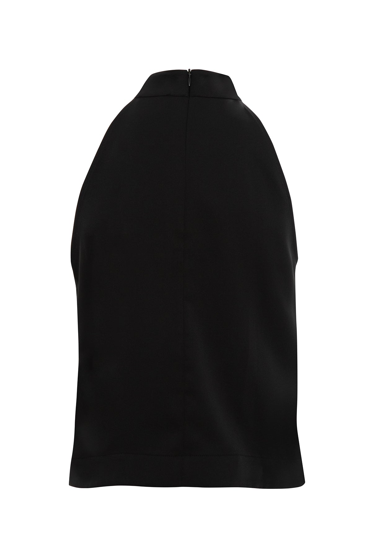 Black Halter Neck Stone Detail Blouse