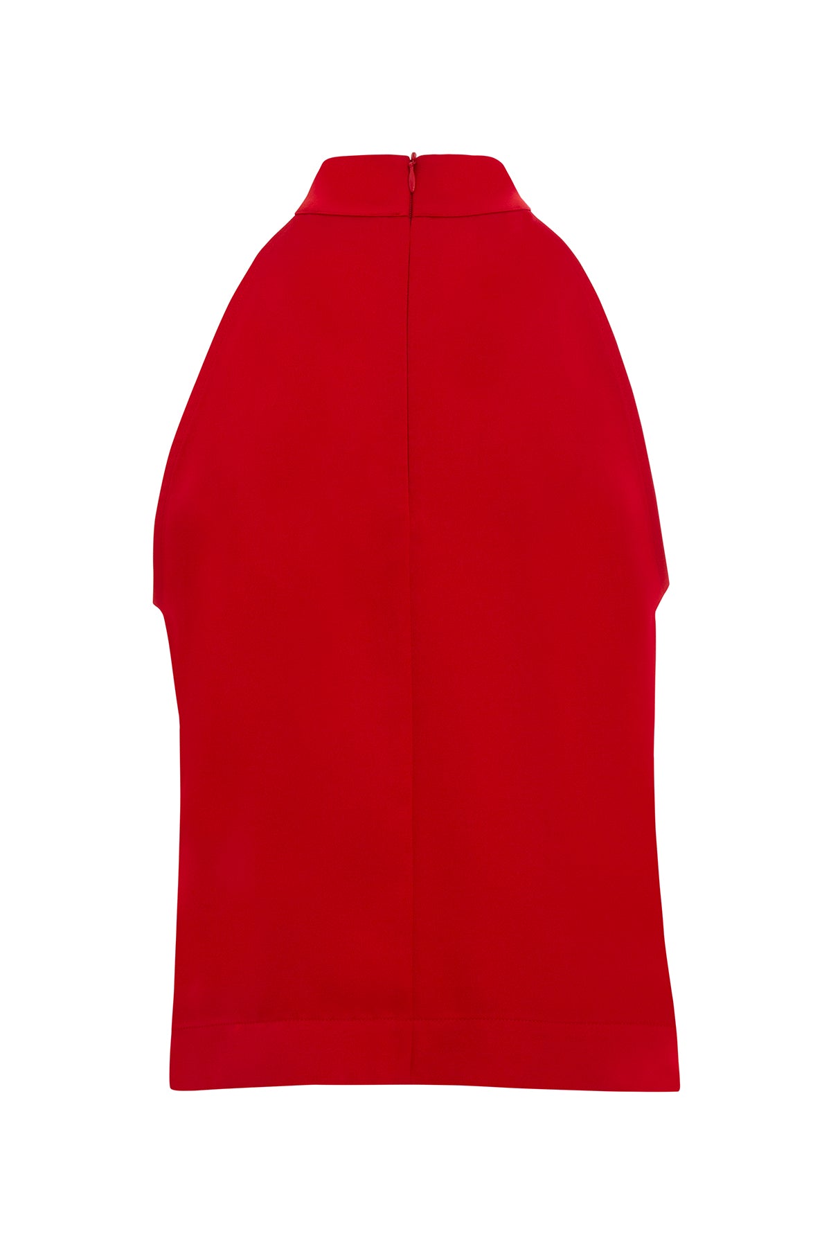 Red Halter Neck Stone Detail Blouse