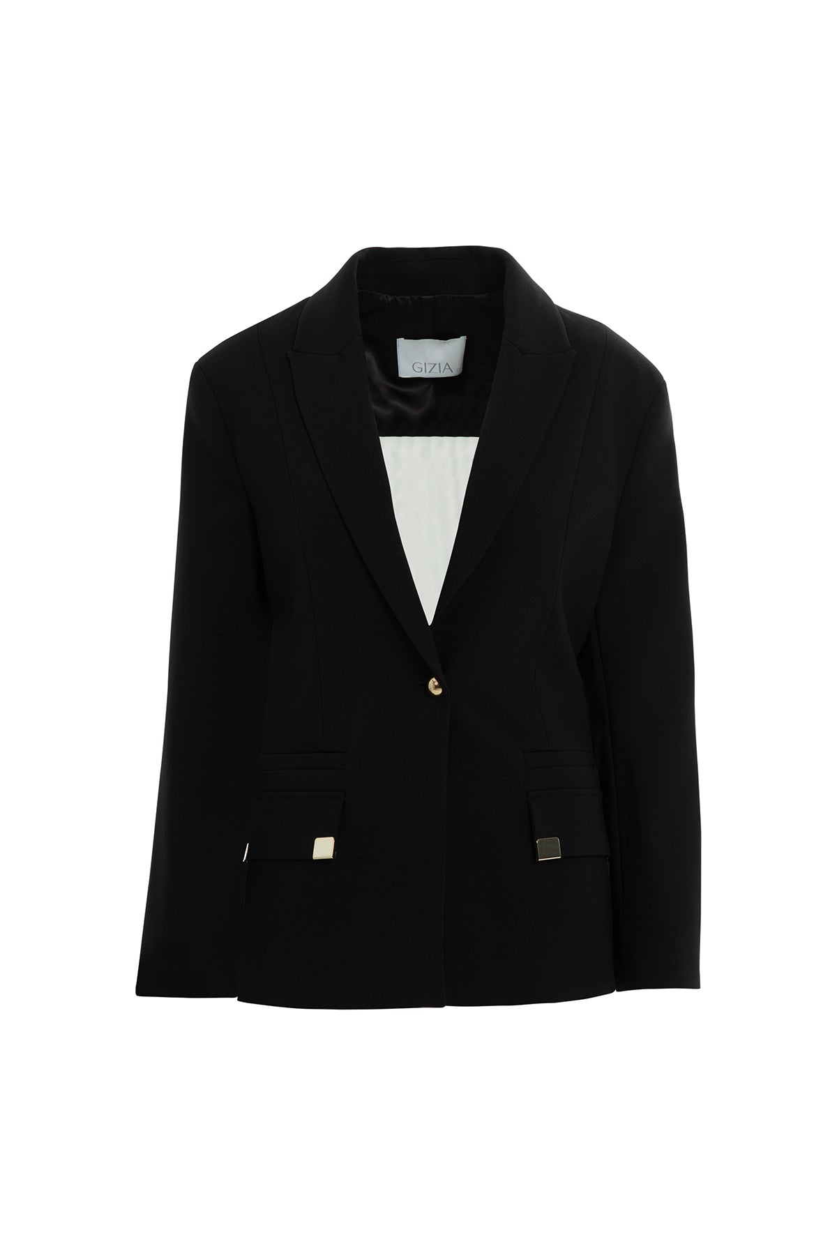 Black Belted Double-Breasted Jacket