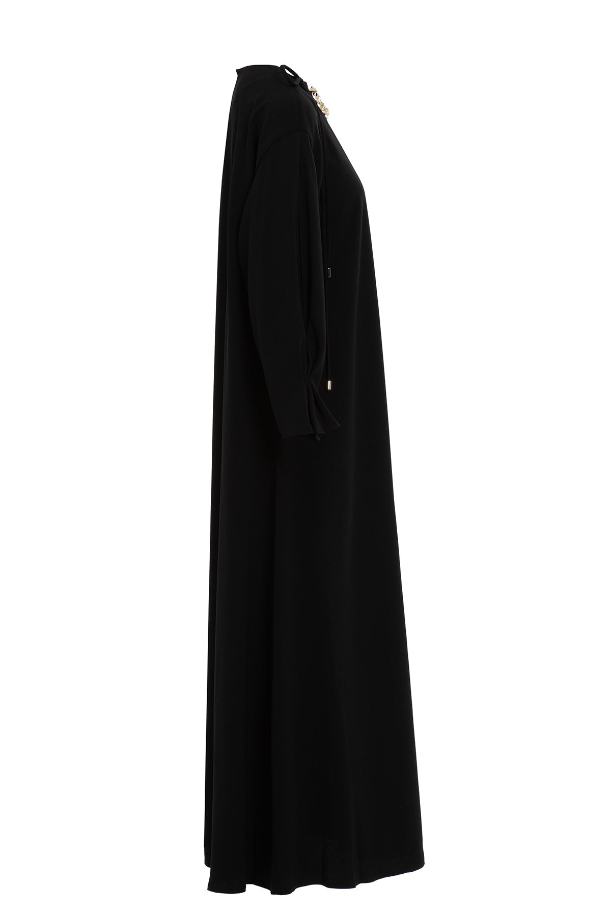 Black Chain-Collar Maxi Dress