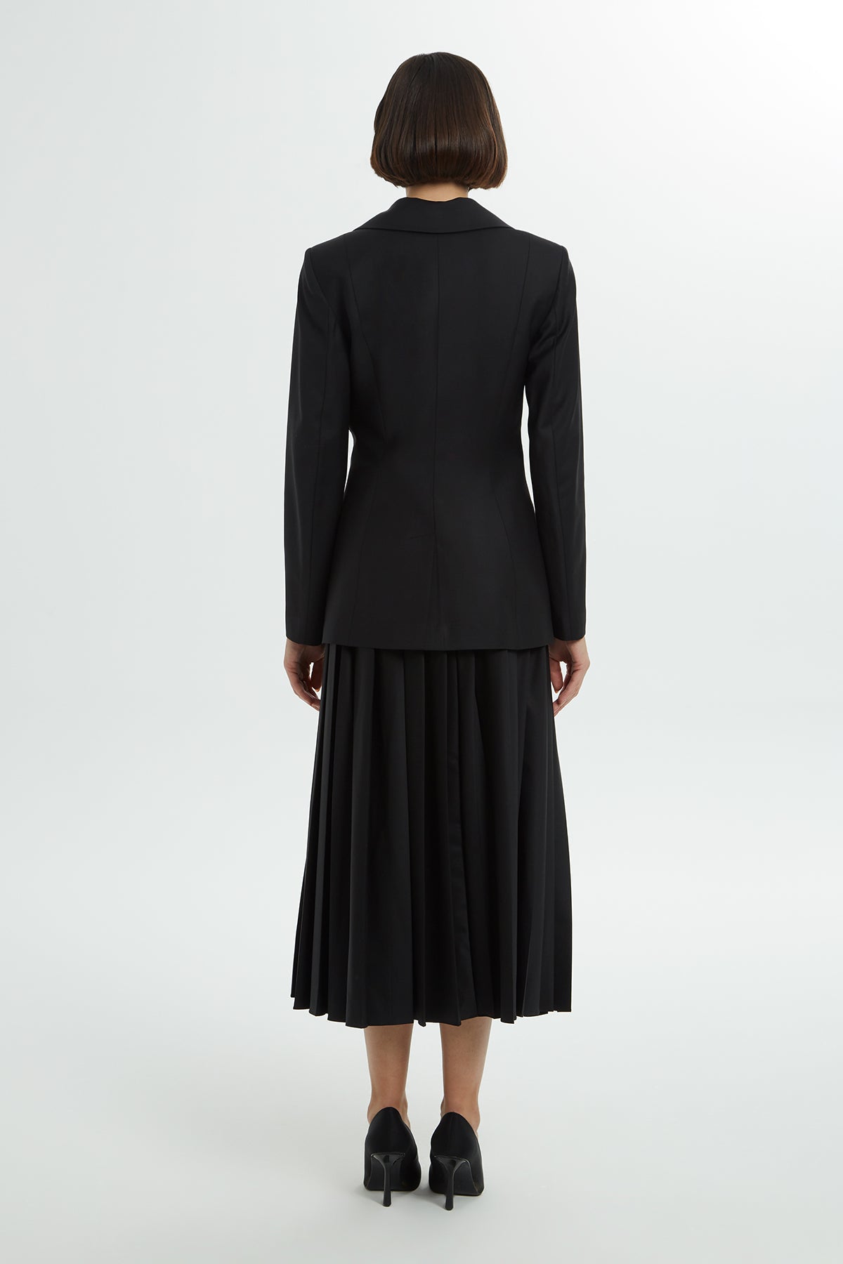 Pleated Accessory-Detail Jacket