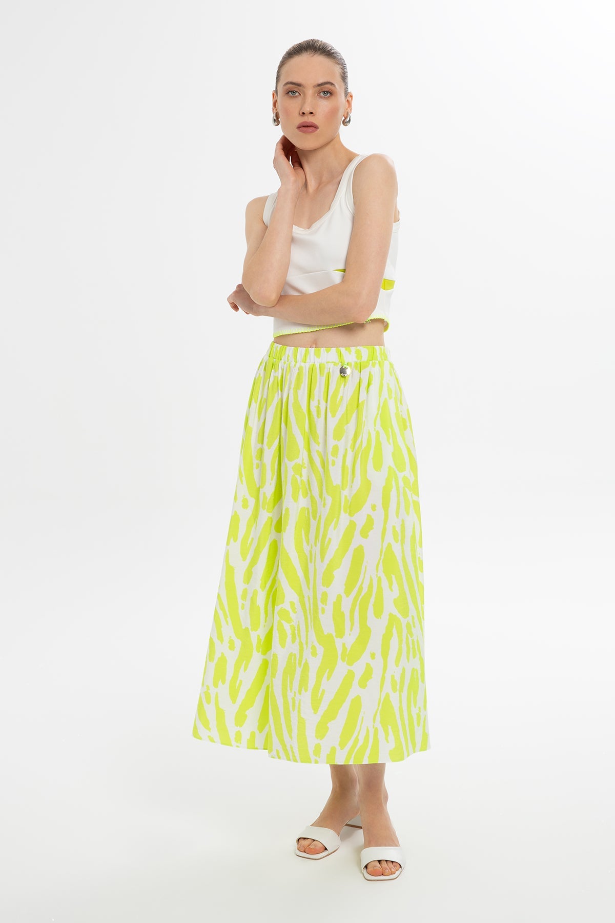 Ecru Contrast Cutout Blouse