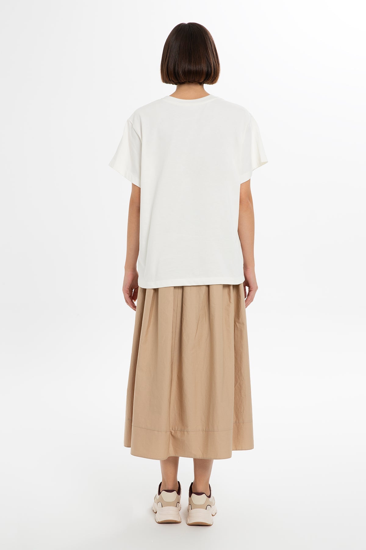 Ecru T-Shirt with Accessory Details