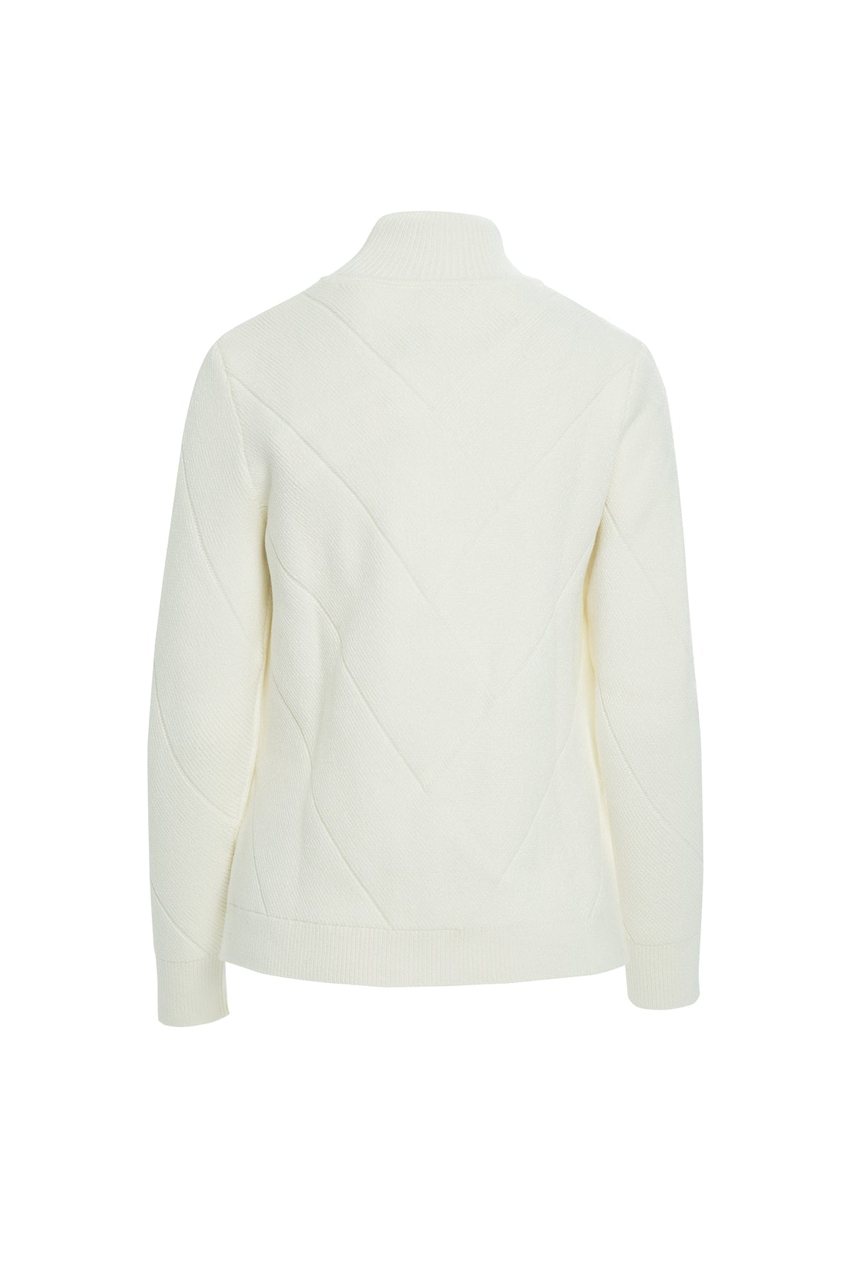 White Beaded Turtleneck Sweater