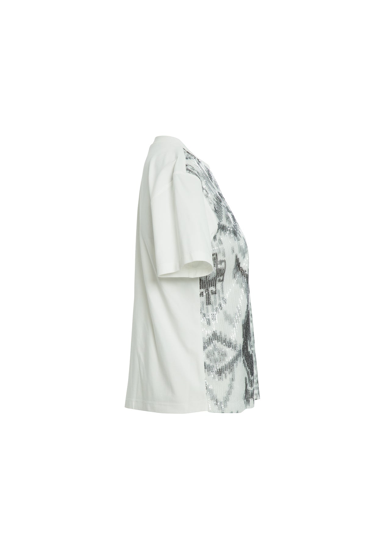 Ecru Patterned T-Shirt