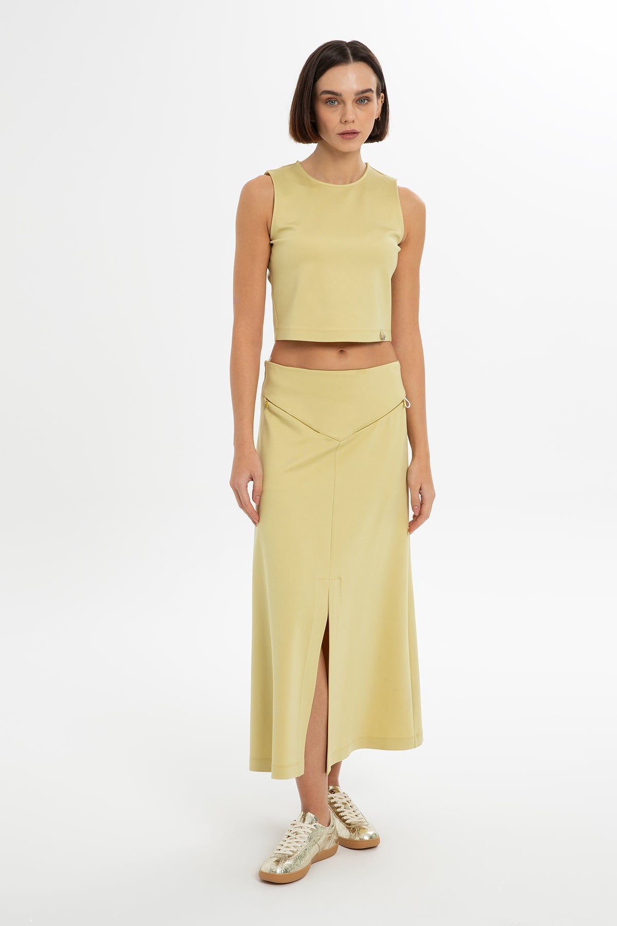 Yellow Sleeveless Blouse